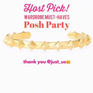 Stella & Dot | Dainty GOLD Pyramid Stud Cuff Bracelet